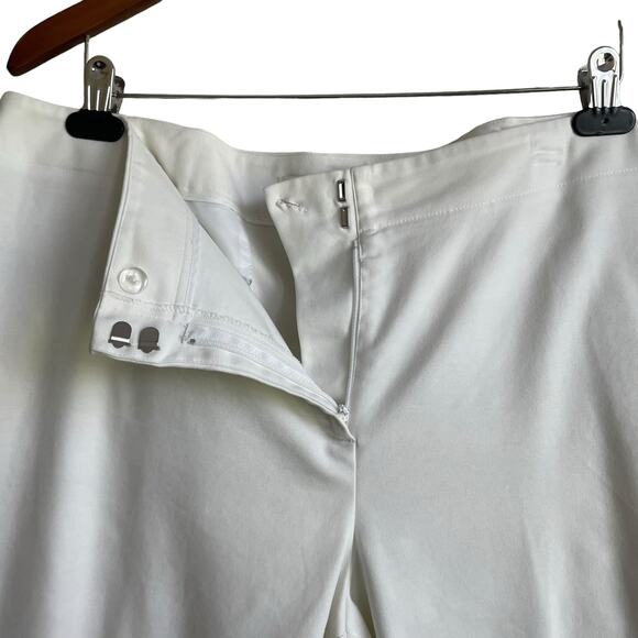 Chicos Women Cotton Pants XL White Straight Leg Classic Officewear Minimalistic - Picture 4 of 8